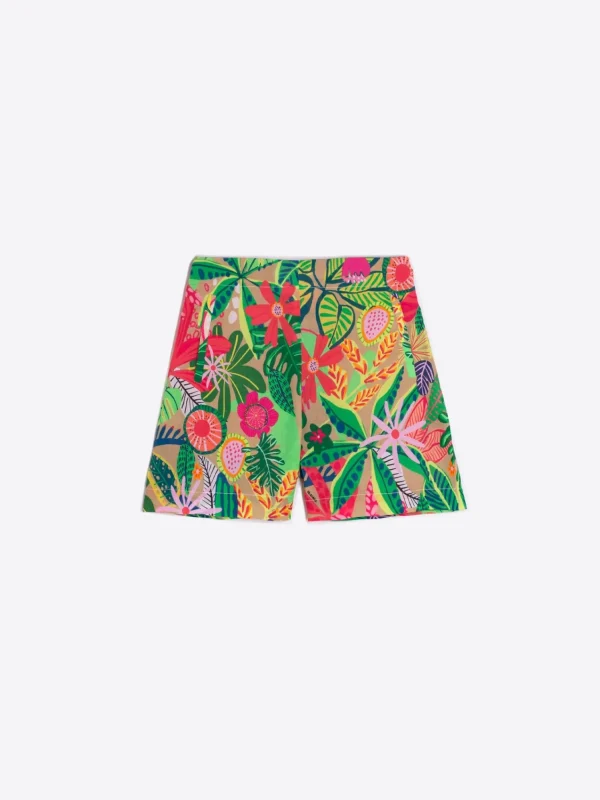 Mujer Vilagallo Bermuda Estampado Tropical