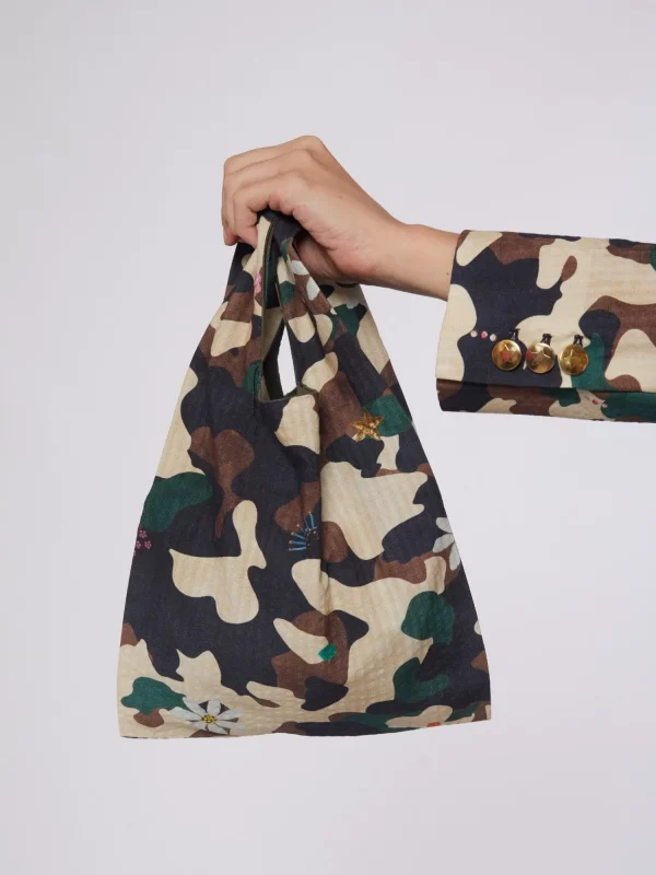 Mujer Vilagallo Bolso Estampado Camuflaje