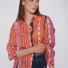 Mujer Vilagallo Camisa Algodon Estampado Navajo