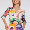 Mujer Vilagallo Camisa Algodon Satin Suzani Print