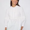 Mujer Vilagallo Camisa Blanca Poplin Detalle Estrellas