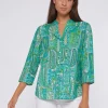 Mujer Vilagallo Camisa Estampada Paisley Verde