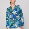 Mujer Vilagallo Camisa Estampado Blue Blossom