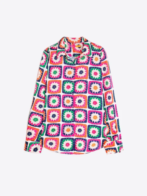 Mujer Vilagallo Camisa Estampado Crochet