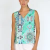 Mujer Vilagallo Camisa Estampado Navajo Turquesa