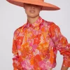 Mujer Vilagallo Camisa Estampado Pink Blossom