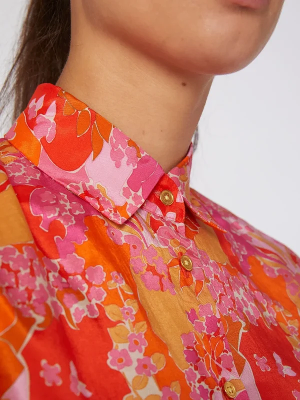 Mujer Vilagallo Camisa Estampado Pink Blossom