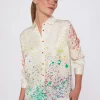 Mujer Vilagallo Camisa Fluida Jacquard Estampado Arte