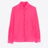 Mujer Vilagallo Camisa Fluida Rosa Fluor