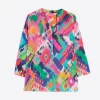Mujer Vilagallo Camisa Francina Acuarela Ikat Voile