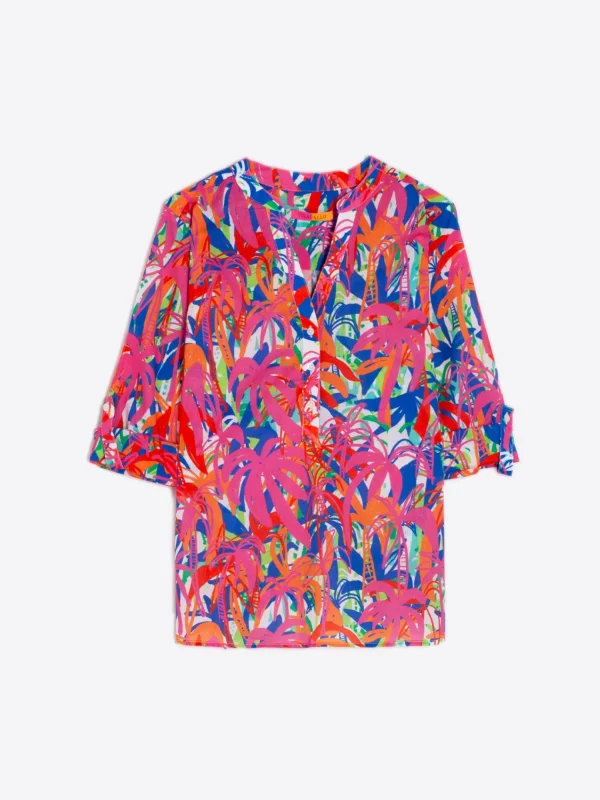 Mujer Vilagallo Camisa Francina Palm Tree Print