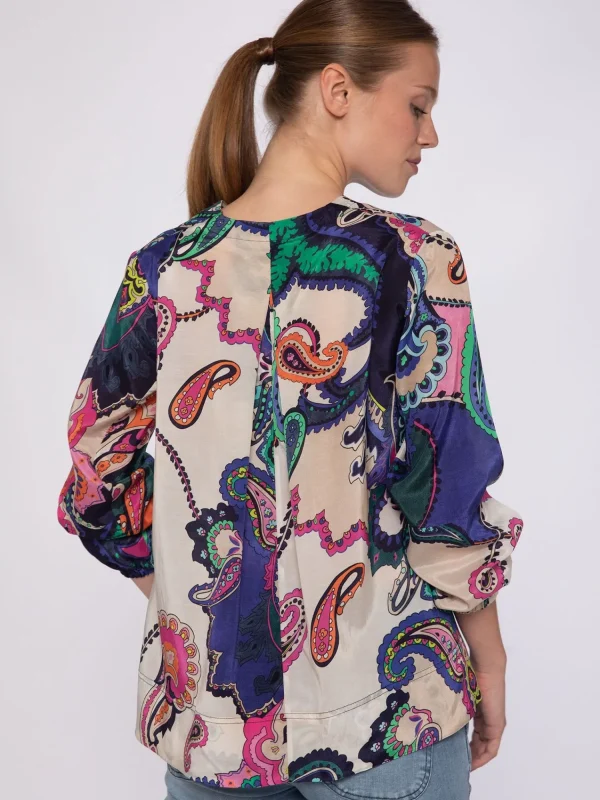 Mujer Vilagallo Camisa Maxi Paisley Print