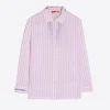 Mujer Vilagallo Camisa Petra Emb Pink Stripe M