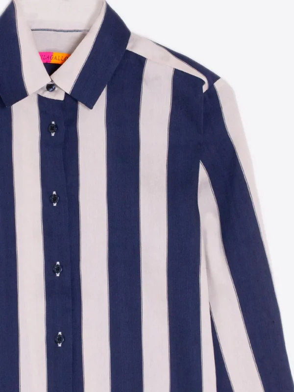 Mujer Vilagallo Camisa Sara Elba Stripes Ii