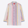 Mujer Vilagallo Camisa Sara Stripe Multicolour
