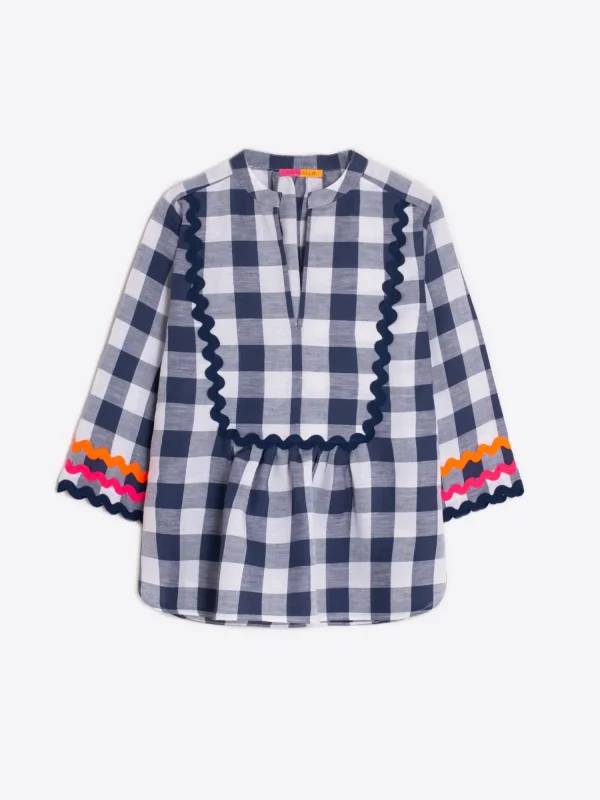Mujer Vilagallo Camisa Vichy Navy
