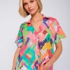 Mujer Vilagallo Camisa Voile Estampado Ikat