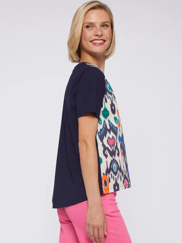 Mujer Vilagallo Camiseta Algodon Estampado Ikat
