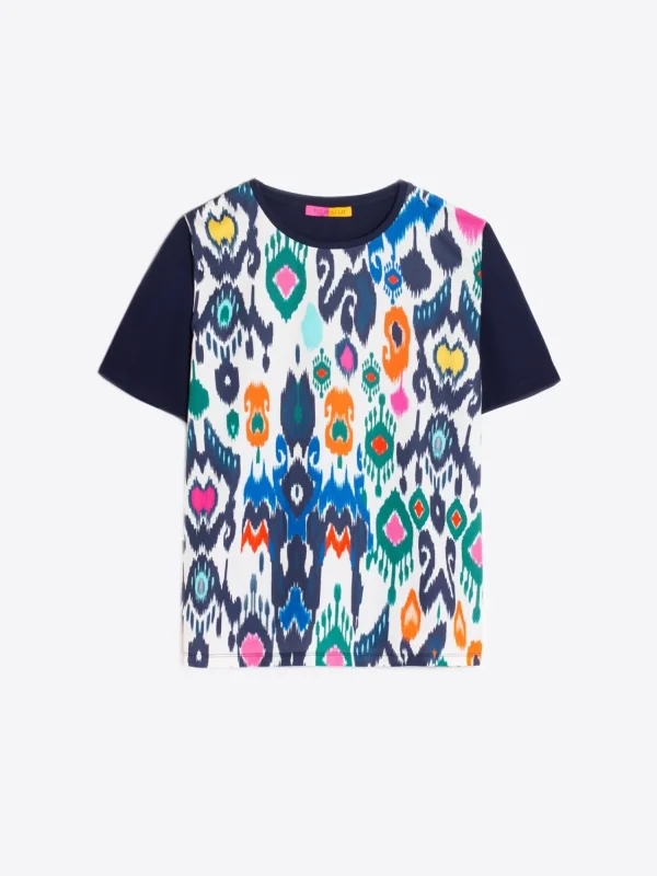 Mujer Vilagallo Camiseta Algodon Estampado Ikat