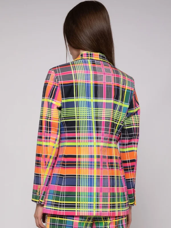 Mujer Vilagallo Chaqueta Cuadro Multicolour