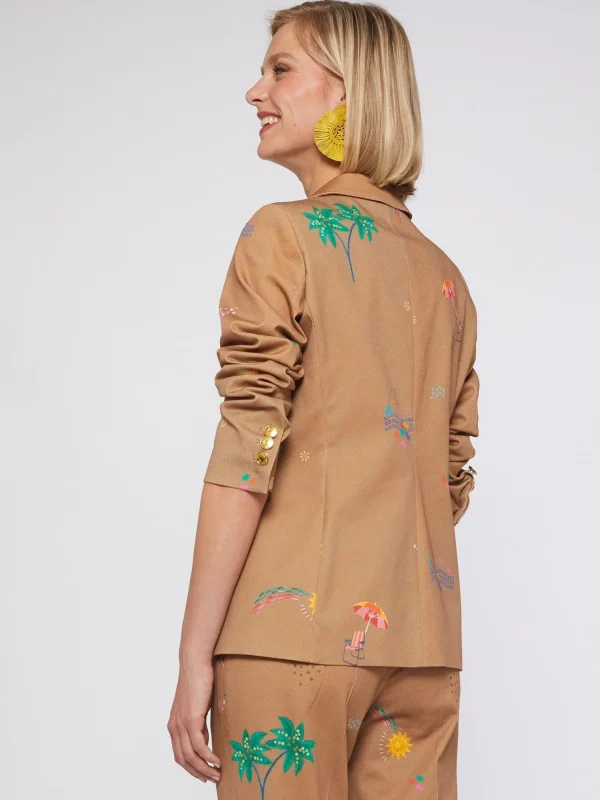 Mujer Vilagallo Chaqueta Estampado Tropical
