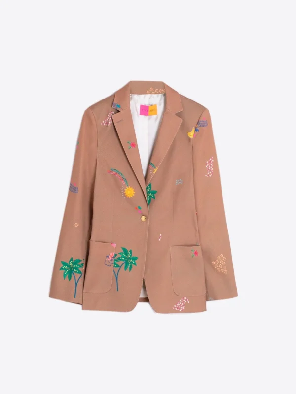 Mujer Vilagallo Chaqueta Estampado Tropical