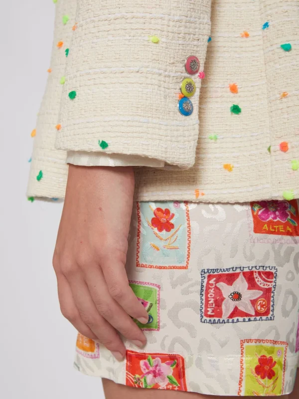 Mujer Vilagallo Chaqueta Hannah Ecru Multicolour