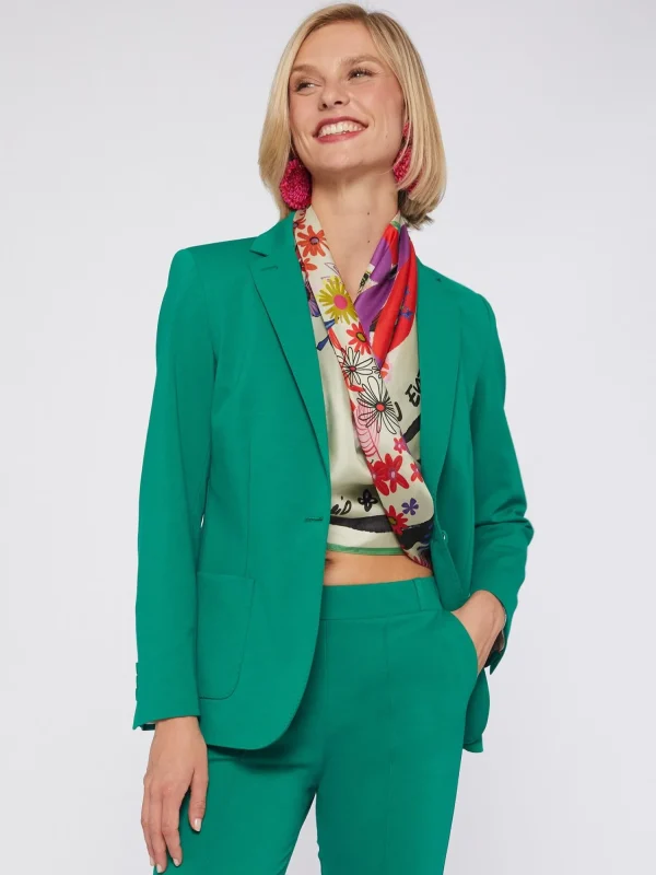 Mujer Vilagallo Chaqueta Harlow Green Knit Perfect Fit