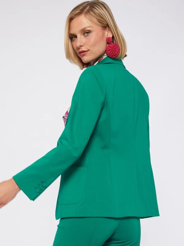 Mujer Vilagallo Chaqueta Harlow Green Knit Perfect Fit