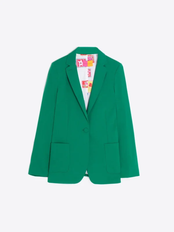 Mujer Vilagallo Chaqueta Harlow Green Knit Perfect Fit