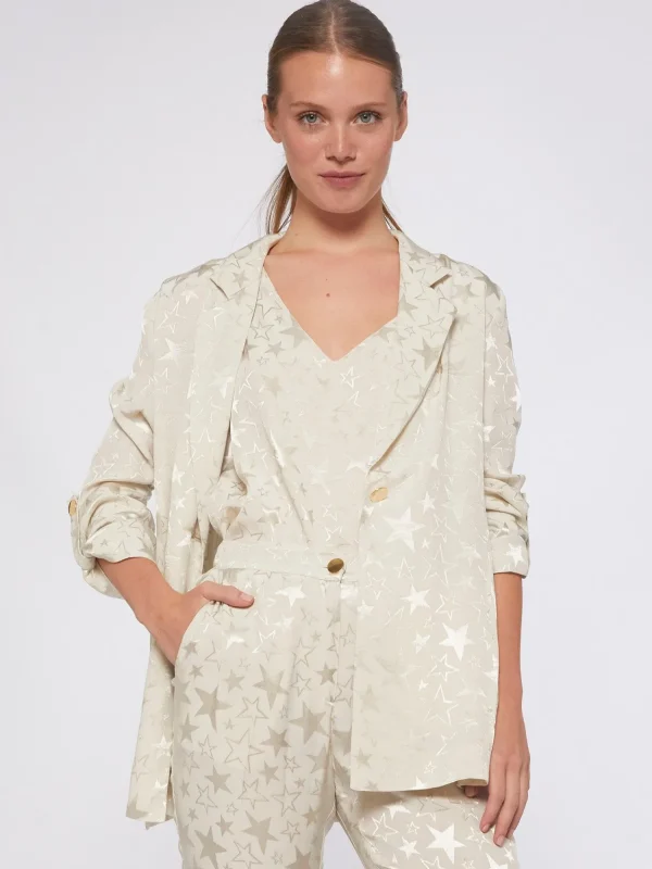 Mujer Vilagallo Chaqueta Jacquard Estrellas