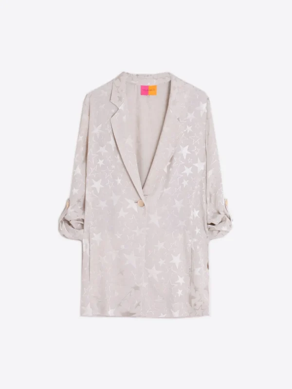 Mujer Vilagallo Chaqueta Jacquard Estrellas