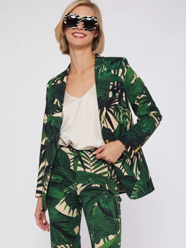 Mujer Vilagallo Chaqueta Maxi Tropical Print