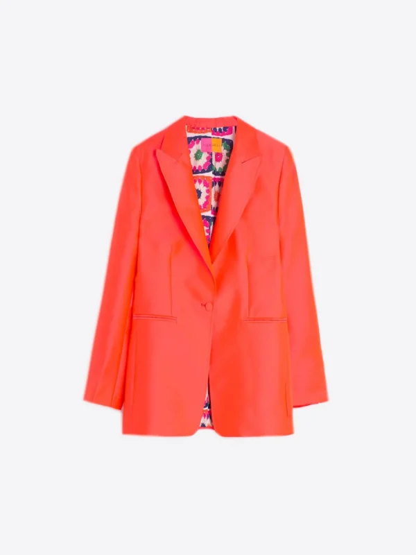 Mujer Vilagallo Chaqueta Mikado Fluor