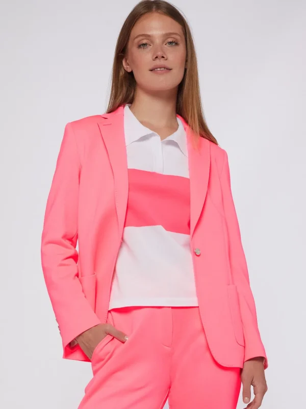 Mujer Vilagallo Chaqueta Punto Rosa Fluor