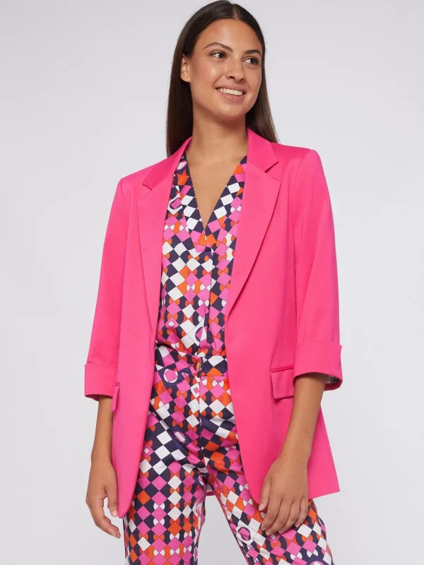 Mujer Vilagallo Chaqueta Punto Rosa Perfect Fit