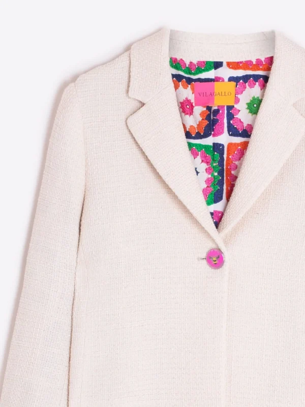 Mujer Vilagallo Chaqueta Tweed Crudo Con Lurex