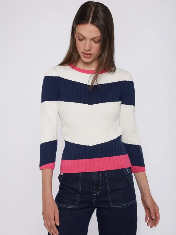 Mujer Vilagallo Jersey Punto Canale Colour Block