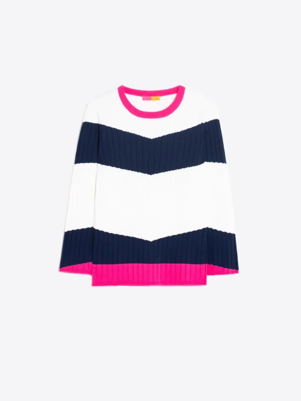 Mujer Vilagallo Jersey Punto Canale Colour Block