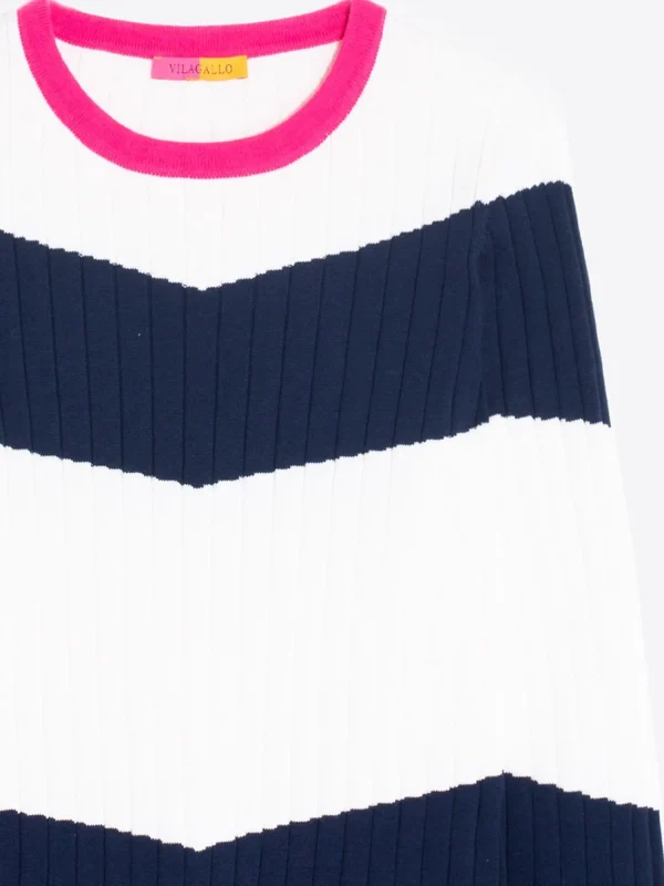 Mujer Vilagallo Jersey Punto Canale Colour Block