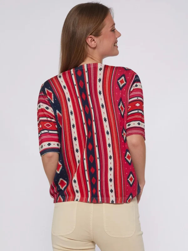 Mujer Vilagallo Knitwear Navajo Printed Pullover Navajo