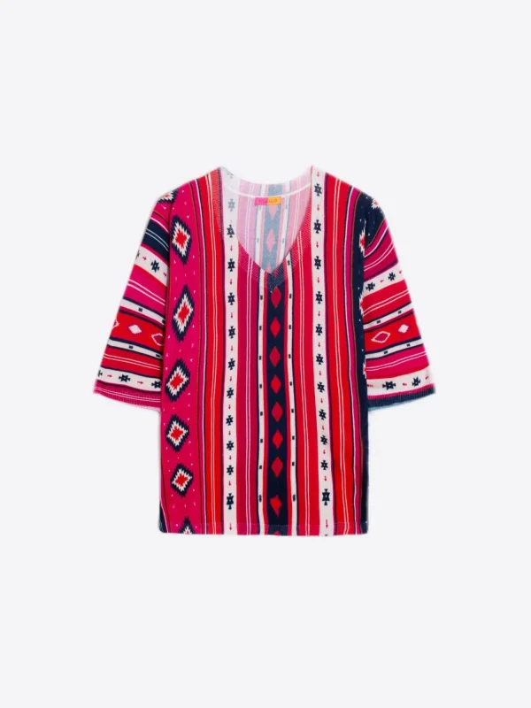 Mujer Vilagallo Knitwear Navajo Printed Pullover Navajo