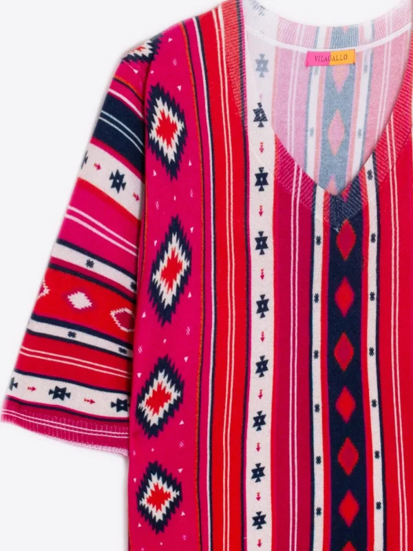 Mujer Vilagallo Knitwear Navajo Printed Pullover Navajo