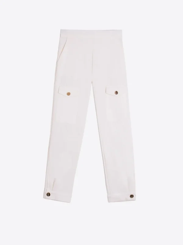 Mujer Vilagallo Pantalon Cargo Punto Blanco Perfect Fit