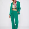 Mujer Vilagallo Pantalon Carla Green Knit Perfect Fit