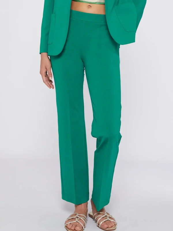 Mujer Vilagallo Pantalon Carla Green Knit Perfect Fit