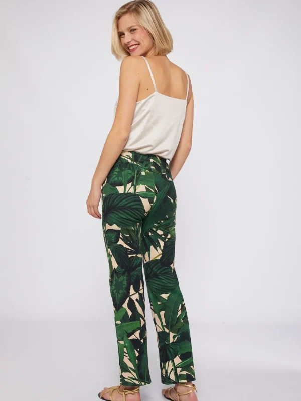 Mujer Vilagallo Pantalon Lidia Maxi Tropical Print