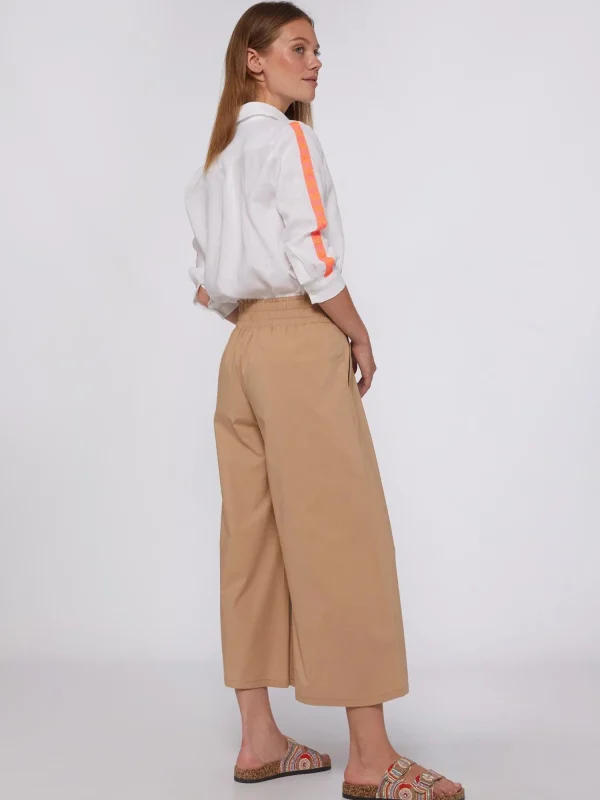 Mujer Vilagallo Pantalon Marie Beige Poplin