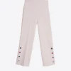 Mujer Vilagallo Pantalon Mikaela Marfil Knit Perfect Fit