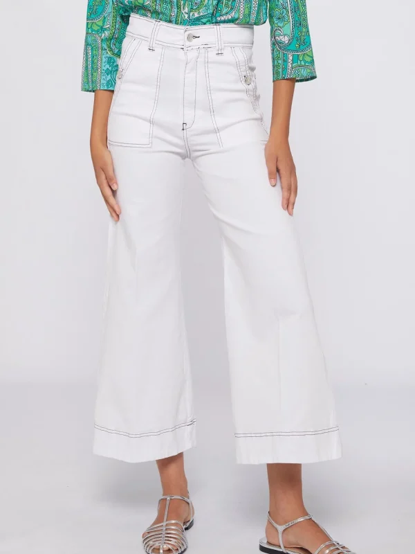 Mujer Vilagallo Pantalon Noa Blanco